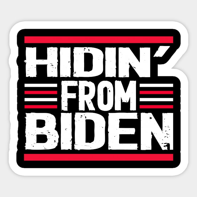 hidin from biden funny Sticker by Netcam